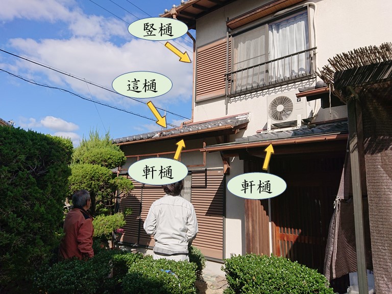 和歌山市で雨樋の調査