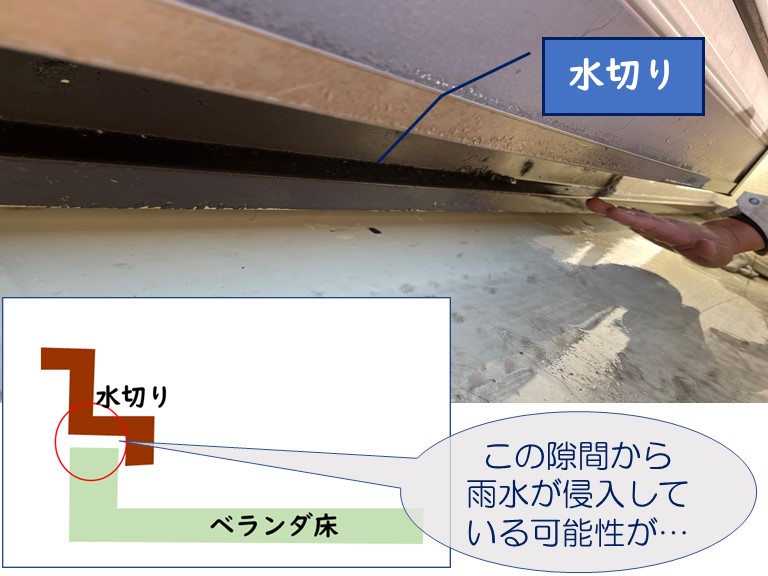 和歌山市で雨水が侵入している場所は水切りと立ち上がりの隙間？