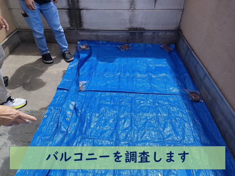 和歌山市のバルコニーを調査します