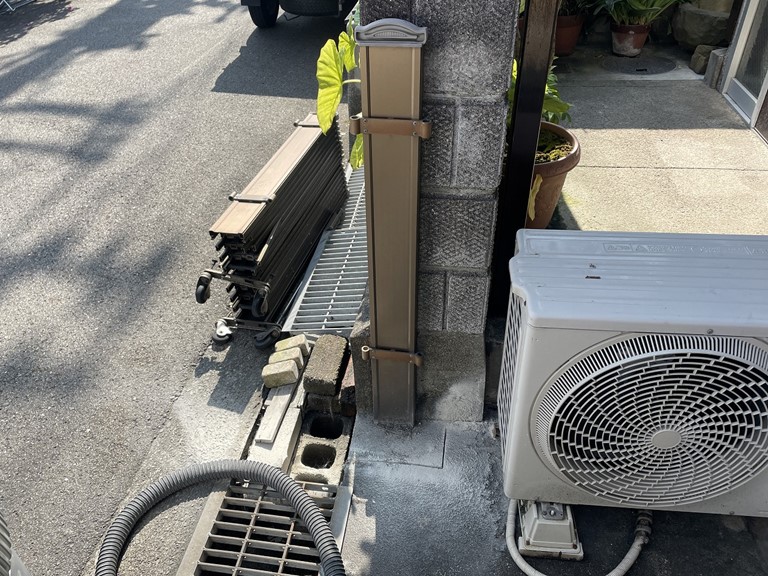 岩出市で伸縮ゲートの交換