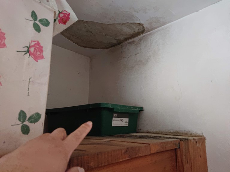 岩出市で倉庫から雨漏りし原因を調べていきます