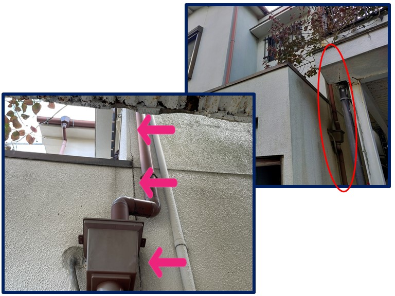 岩出市で外壁にクラックが発生し雨水が侵入していました