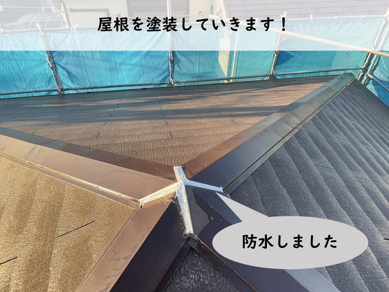 岩出市で屋根塗装工事を行います