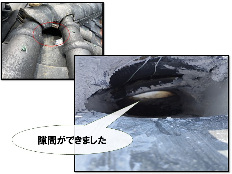 岩出市で屋根瓦のトンネルができました
