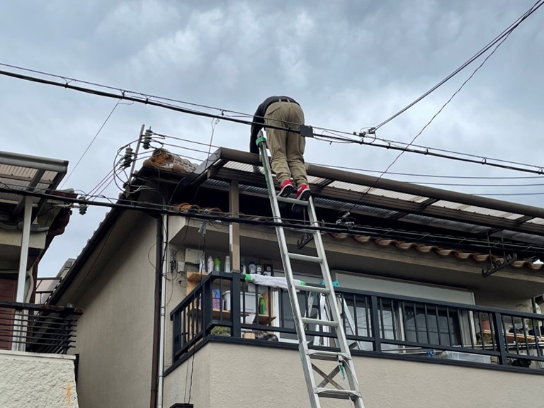 岩出市で張じまいは外側から固定します