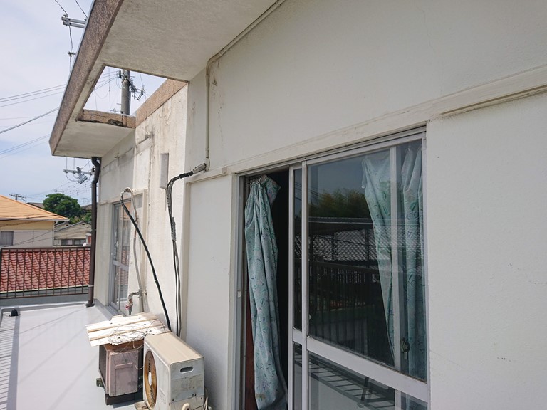 岩出市のベランダ防水工事完成後、美観性の為にここまでします！