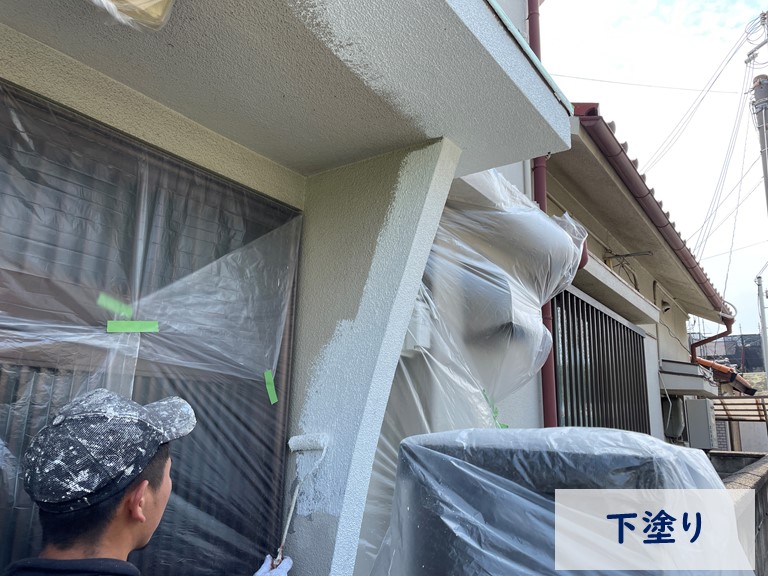 紀の川市で下塗り塗装