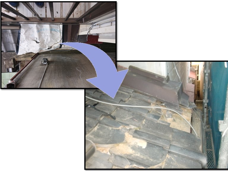 紀の川市で下屋の補修しました