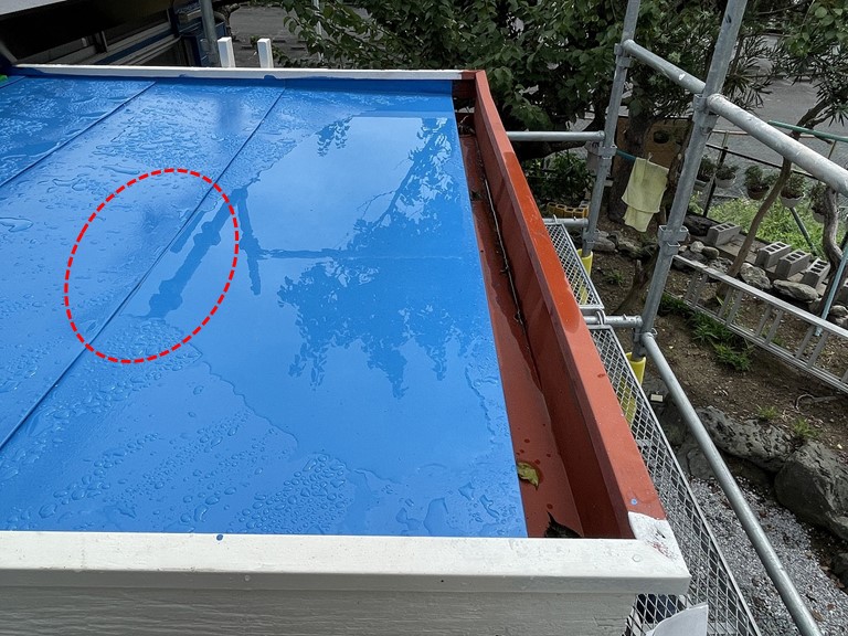 紀の川市で板金同士の重なりが短いようでした