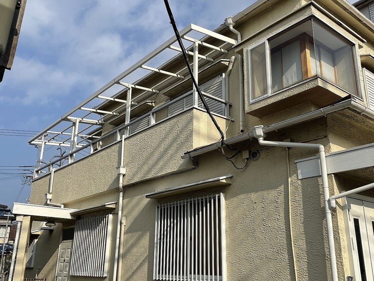 紀の川市で波板の仮撤去が完成しました