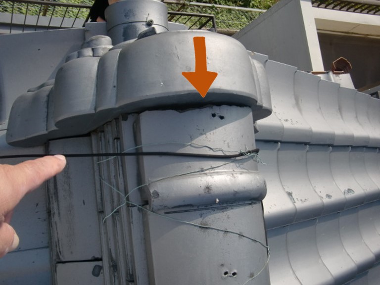 紀の川市で漆喰が無くなっていました