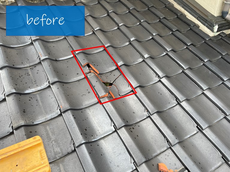 紀の川市で瓦の修理をします