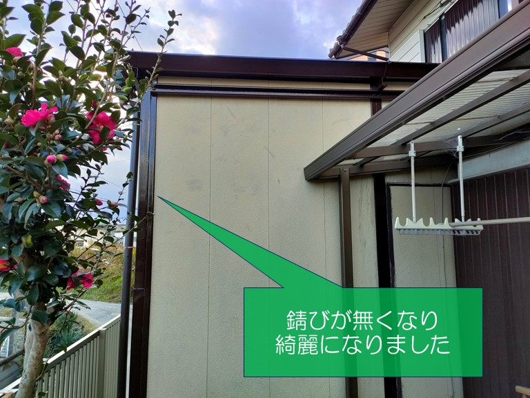 紀の川市で錆が無くなり綺麗な塗装