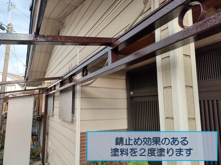 紀の川市で錆止め塗料で塗装