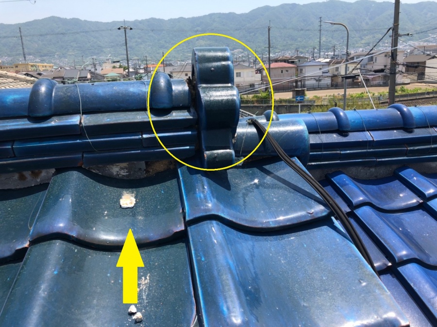 漆喰がとれている