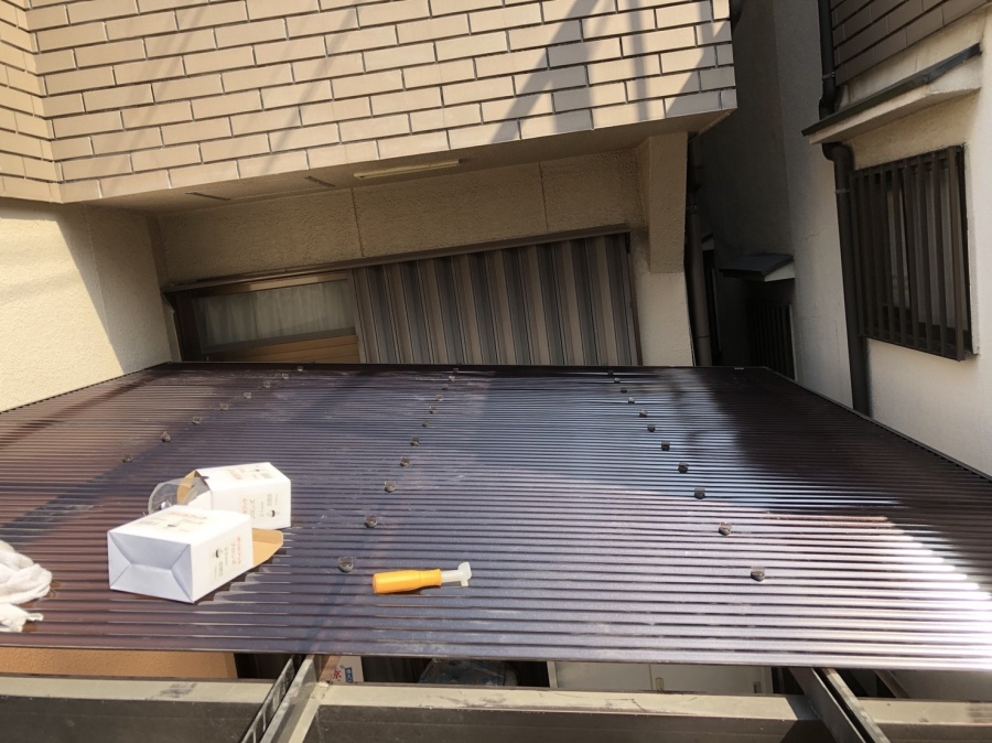 八尾市 波板工事