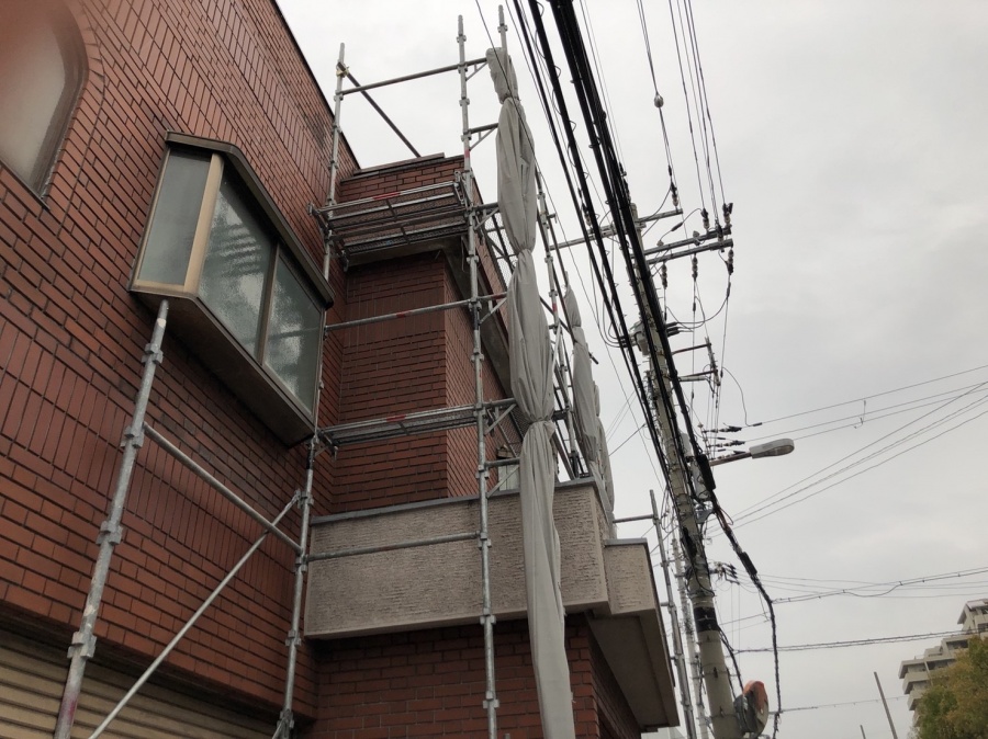 八尾市 足場組み