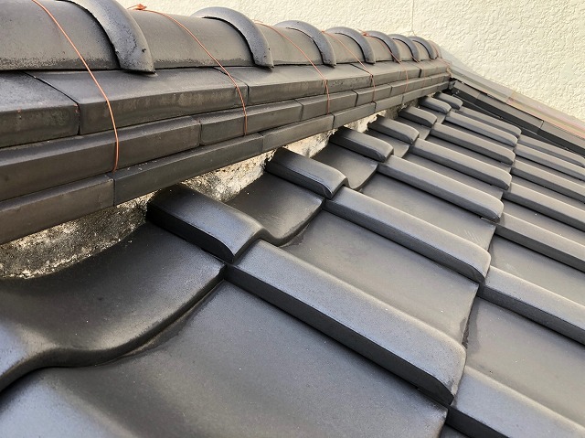 棟瓦漆喰の状態