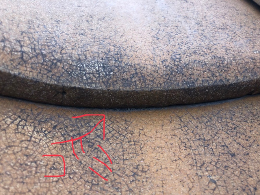 瓦のすきまにごみ