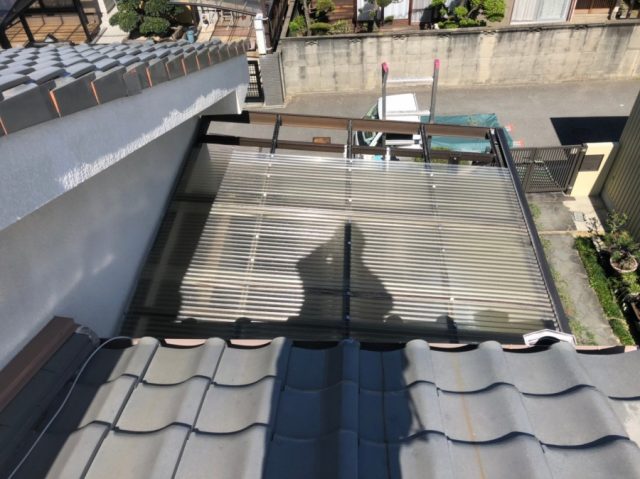 ベランダの波板飛んだ