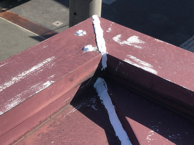 笠木_シール_工場_雨漏り_折半屋根_