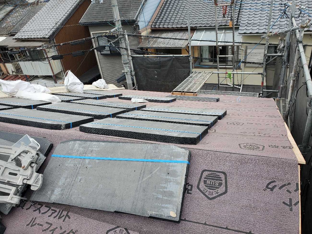 ルーフィング施工