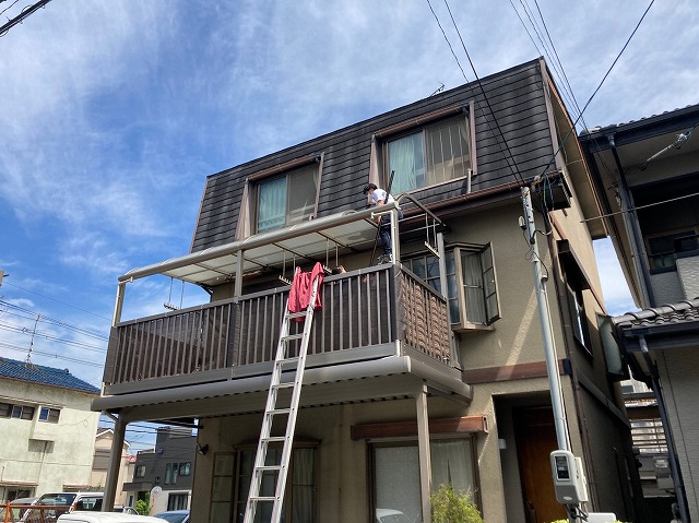 テラスの屋根撤去