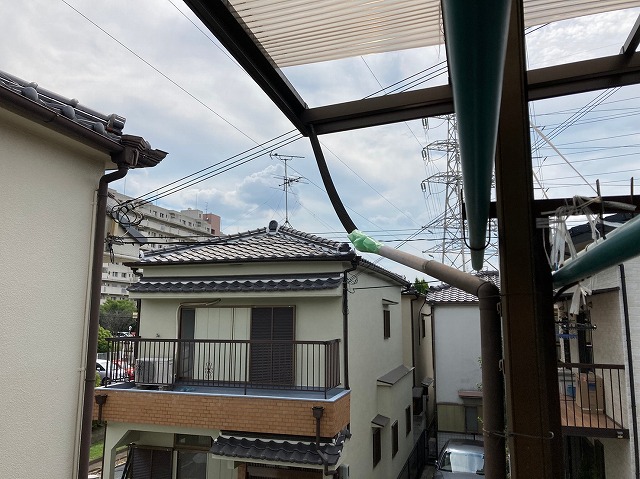 テラスのジャバラホース