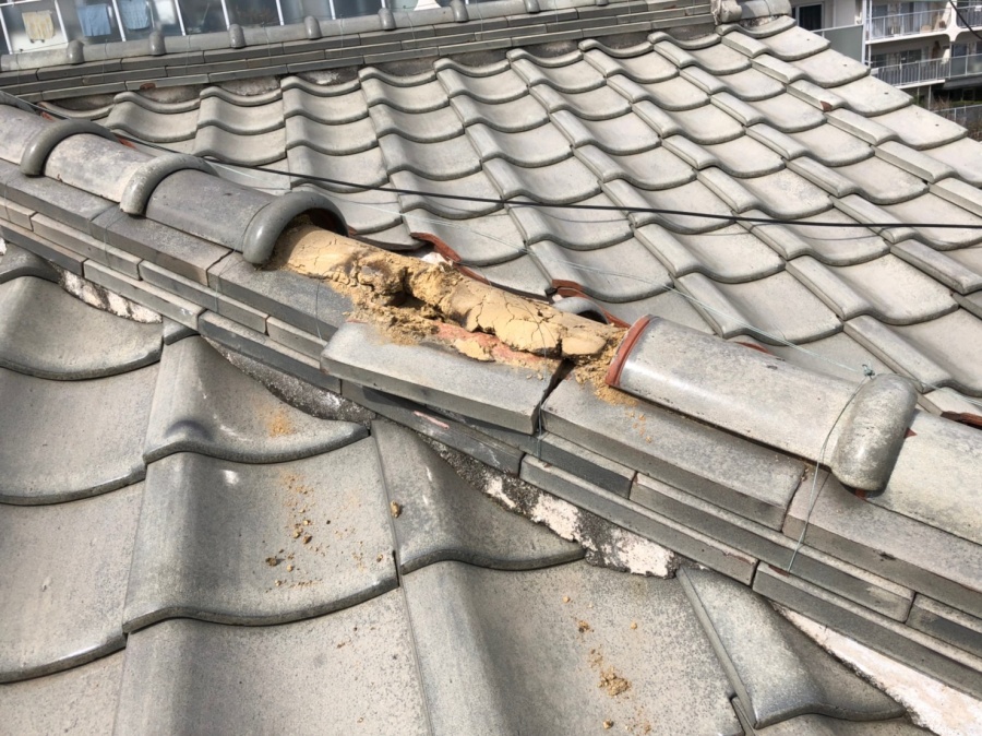 屋根棟瓦ずれ