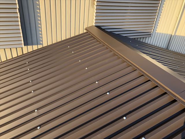 ガルバリウム鋼板での仕上げ