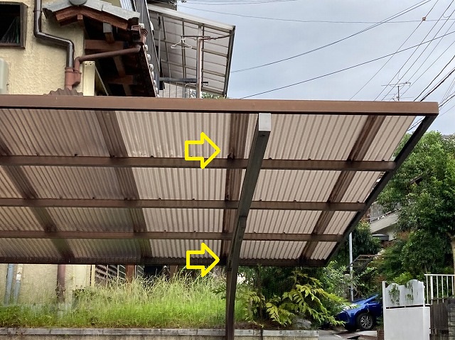 カーポートのズレ