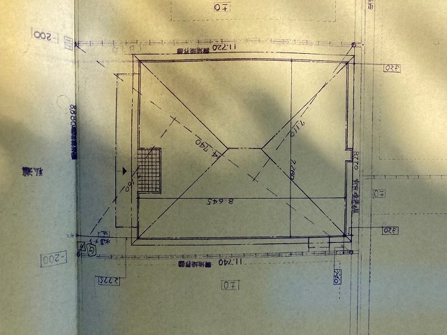 お家の屋根図面