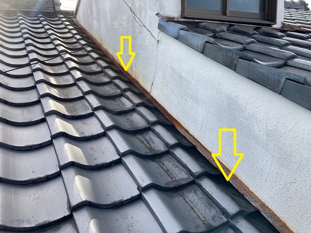 瓦からの雨漏り