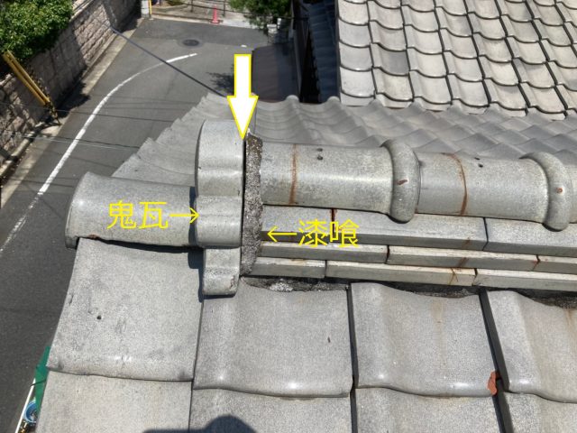 八尾市で漆喰の劣化