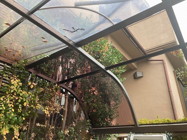 ポリカーボネート板張替え