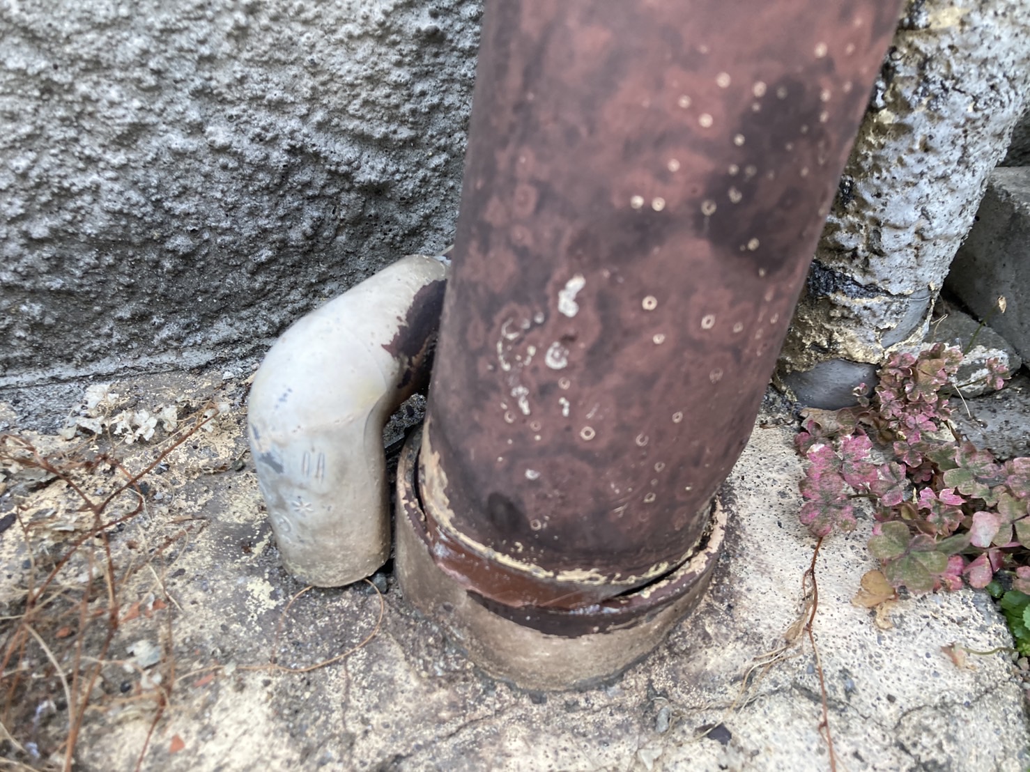 樋の接続部破損