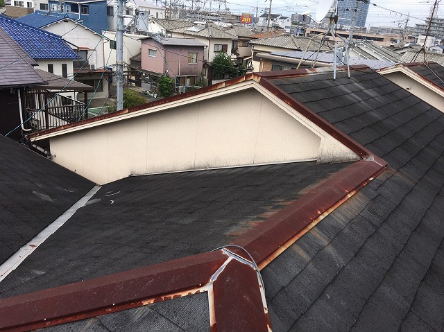 棟板金に錆び