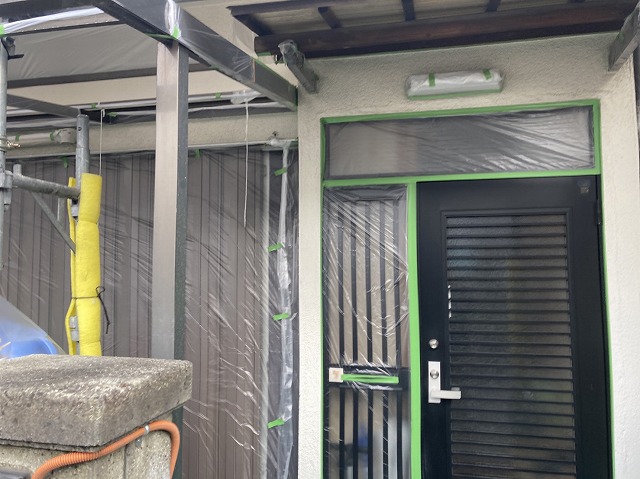 塗装工事の養生