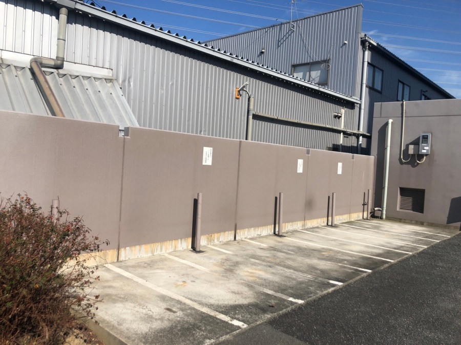 サイクルポート骨組み撤去