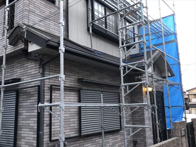 加古川市の破風交換の雨樋の取付