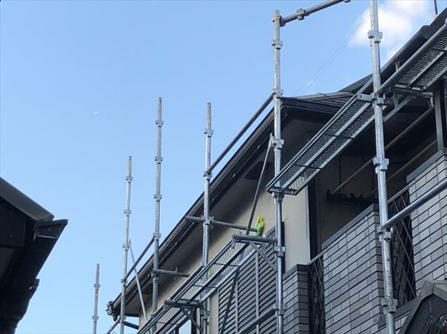 加古川市の破風交換の雨樋の取付が完了