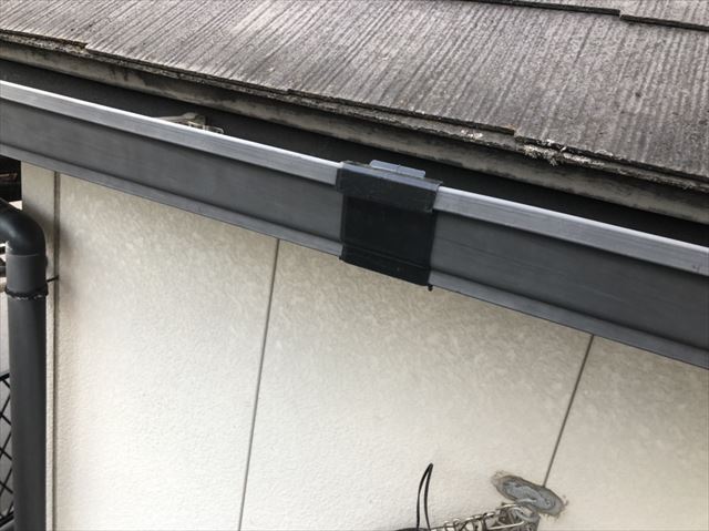 加古川市の破風交換の復旧された雨樋