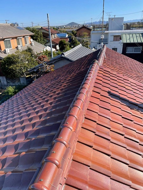 瓦屋根棟葺き替え