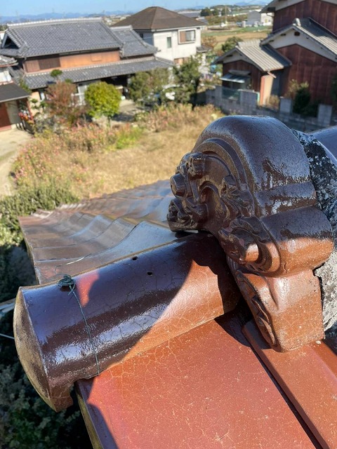 瓦屋根棟葺き替え