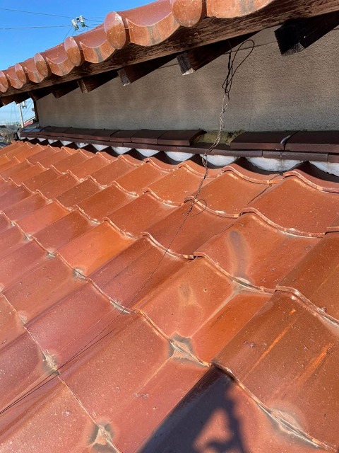 瓦屋根棟葺き替え