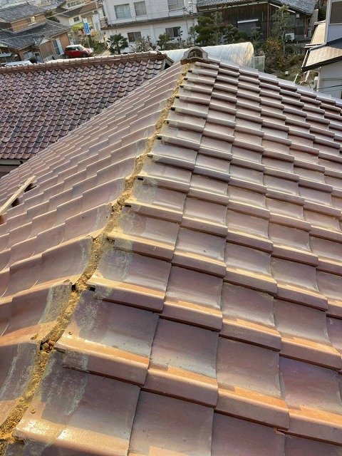 瓦屋根棟葺き替え
