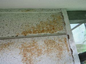 塩害を受けた金属製サイディング_