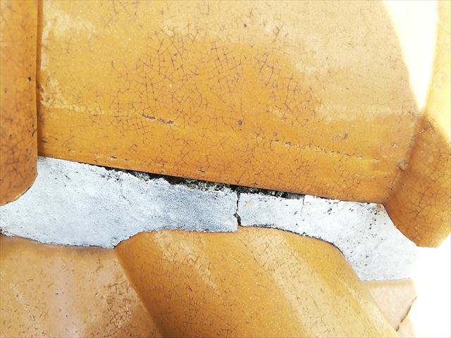 高砂市の漆喰の劣化の写真