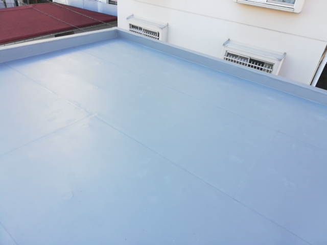 明石市のシート防水の完了写真