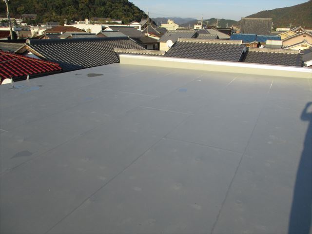 たつの市屋上絶縁シート防水防水完工写真